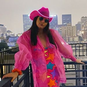 Neon Cowboys Light Up Pink Hat